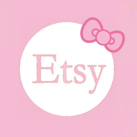 Hello Kitty App Icon Photos, Etsy Icon Aesthetic, Etsy App Icon Aesthetic, Etsy App Icon, Hello Kitty App Icon, Etsy Icon, Pink Hello Kitty Wallpaper Iphone, Kitty Icon, Ipad Notes