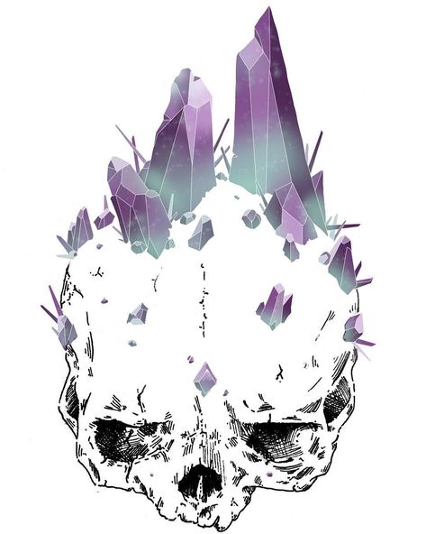 Monna on Instagram: “💀✨Crystal Head✨💀 Commision Open (mp) : tattoo, illustration... #skull #crystal #head #diamant #draw #drawing #ink #tattoo #japan #bones…” Skull With Crystals Drawing, Mp Tattoo, Crystals Drawing, Skull With Crystals, Tattoo Japan, Crystal Drawing, Sketch Digital, Doodle Ideas, Tattoo Illustration