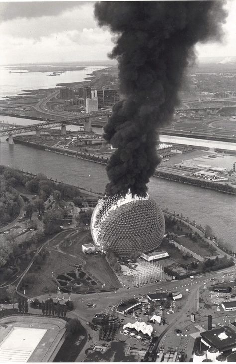 Expo 67, Buckminster Fuller, In Flames, Of Montreal, Geodesic Dome, Montreal Canada, World's Fair, Sorel Winter Boot, Old Pictures