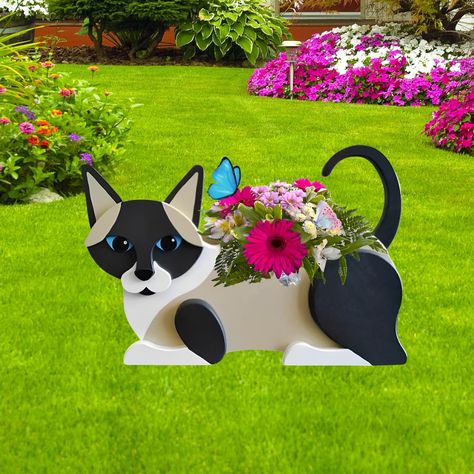 PRICES MAY VARY. 🐕🪴【How can you make your garden look unique?】:Our Dog Planters,cute dog shape design, many styles of dog planter pots, add a warm atmosphere to your garden, indoor decoration. All sizes are approximately 13.38in*9.45in ,The vase has 2 holes at the bottom to help the plants breathe and drain better. 🐕🪴【What are animal planters made of?】:Made of high quality PVC material, strong and durable, and not easy to lose colour, easy to clean, buckle with splicing design, so that it ca Cat Planter, Dog Planter, Cute Garden, Animal Planters, Garden Indoor, Diy Things, Indoor Decoration, Women Office, Dog Flower