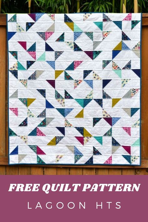 Quilting Designs For Half Square Triangle Quilts, Quilt Half Square Triangle Pattern, Scrap Quilts Using Half Square Triangles, Half Yard Quilt Patterns Free, Triangle Quilt Pattern Free, Half Square Triangle Quilts Pattern Free, Half Square Triangle Quilts Ideas, Triangles Quilt Pattern, Half Square Triangle Blocks