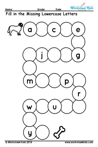 Abcd Writing, Missing Letters Worksheet, Lowercase Letters Printable, Letter Worksheets Kindergarten, Kertas Kerja Prasekolah, Worksheet Math, Letters Worksheets, Alphabet Letter Worksheets, Letter Worksheets For Preschool