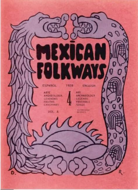 Mexican Folkways, Vol. 4, No. 4, Oct–Dec, 1928 S Graphic Design, Diego Rivera Art, Mesoamerican Architecture, Mexican Graphic Design, Village Festival, Folk Songs, Mexican Designs, Diego Rivera, Virtual Design