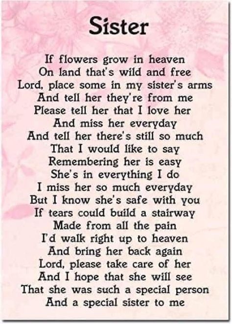 Happy Birthday Sister In Heaven, If Roses Grow In Heaven, Making Memories Quotes, Sister In Heaven, Letter From Heaven, Happy Birthday In Heaven, In Loving Memory Quotes, Sister Poems, Sympathy Quotes