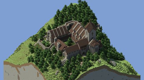 Minecraft Monestary Monastery Minecraft, Minecraft Monastery, Castle Layouts, Minecraft Burg, Minecraft Church, Castle Layout, Minecraft Village, Minecraft City Buildings, Minecraft Structures