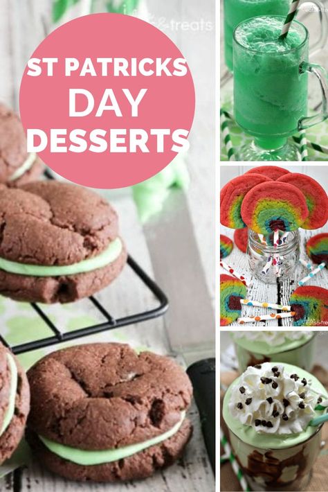 Over 25 Dessert Recipes that are perfect for St. Paddy's Day! These St. Patrick's Day Desserts are perfect for celebrating with! #recipes #stpatricksday St Patrick’s Baking Ideas, Green Desserts For St Patricks Day Easy, St Pattys Treats, Recipes For St Patrick’s Day, St Patrick’s Day Gluten Free Desserts, St Patrick Party Food, St Patrick’s Say Desserts, Irish Desserts, Eat Cupcakes