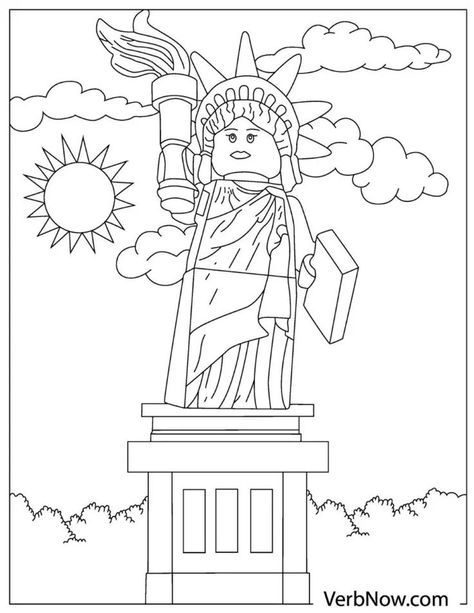 Explore our collection of Lego Statue of Liberty coloring pages for a fun and creative activity for kids of all ages. Let your imagination run wild as you bring this iconic landmark to life with vibrant colors. Lego Statue Of Liberty, Lego Statue, Lego Coloring, Lego Coloring Pages, Maze Puzzles, How To Teach Kids, Creative Activities For Kids, Activity For Kids, Iconic Landmarks