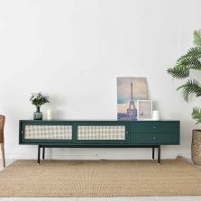 Green Tv Stand, Rattan Tv Console, Storage Rattan, 70 Inch Tv, Tv Console Table, Console Tv, Tv Stand With Storage, Table 2, 2 Doors