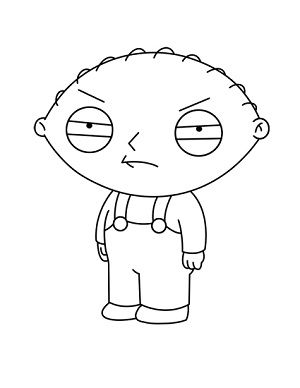 Draw Stewie Griffin Step 19 Family Guy Drawing Step By Step, How To Draw Stewie Griffin, How To Draw Family Guy, Cartoon Doodle Drawings, Easy Drawings Of Cartoon Characters, Stewie Tattoo Ideas, Cartoon Drawings Outline, Classic Cartoon Characters Drawings, Stewie Griffin Drawing