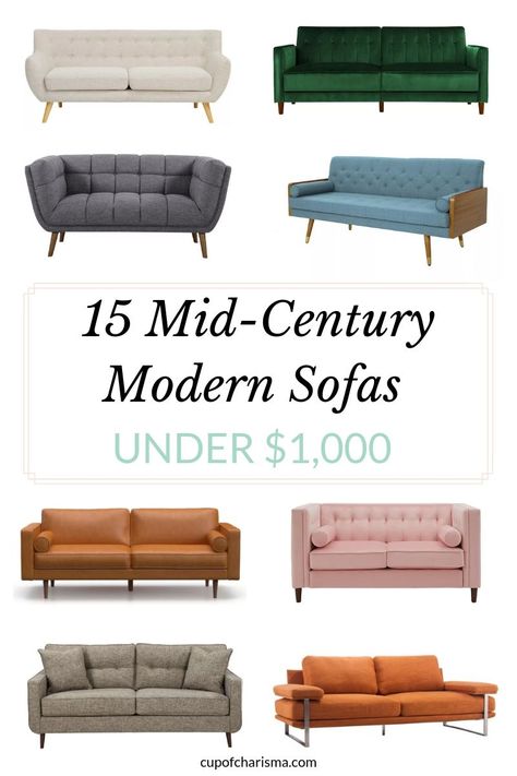 Mid Century Modern Chairs Living Room, Mcm Couch, Ts4cc Furniture, Mid Century Modern Sofa Bed, Mcm Sofa, Mid Century Modern Living Room Furniture, Modern Couches, Sofa Mid Century, Mid Century Couch