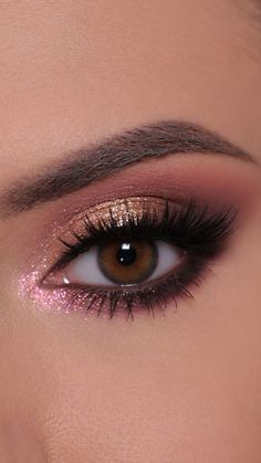 Brown Make Up Looks, Fall Eyeshadow, Wedding Eye Makeup, Birthday Makeup, Makeup Glam, Wonder Boys, Eye Makeup Designs, Skin Glowing, Colorful Eye Makeup