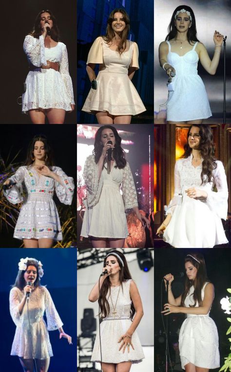 Lana Del Rey + white dresses #LDR Lana Del Ray Dress Aesthetic, Lana Del Rey White Dress Outfit, White Lana Del Rey Dress, Dress Up As Lana Del Rey, Lana Del Rey Summer Dress, Lana Del Rey Homecoming Dress, Lana Del Rey White Dress Aesthetic, Lana White Dress, Lana Del Rey Dress Up