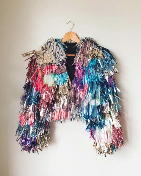 Tinsel Jacket, Rachel Burke, Ateez Concert, Quirky Fashion, Recycled Fashion, Glam Rock, Marzipan, Rave Outfits, Mode Inspiration