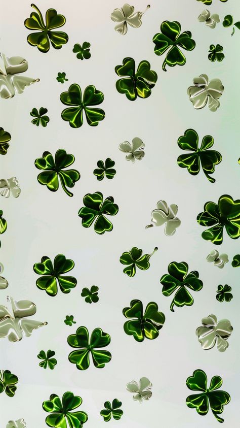 🍀Wallpaper Shamrock Four Leaf Clover Wallpaper Aesthetic, Clover Aesthetic Wallpaper, Clover Iphone Wallpaper, Clover Wallpaper Aesthetic, Four Leaf Clover Wallpaper, Green 3d Wallpaper, Shamrock Wallpaper, Emerald Green Wallpaper, March Backgrounds