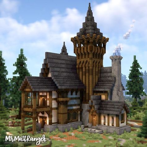 MrMattRanger | Minecraft Builder on Instagram: "Medieval Guild Hall Build ——————————————————— Shaders: Complimentary Link to Youtube Channel in the bio. ——————————————————— #minecraft #minecraftbuilds #minecraftbuild #mcpe #minecraftideas #minecraftidea #minecraftdesigns #minecraftinspiration #minecrafttips #minecraftinspiration #minecrafthowto #minecrafttutorial #minecraftmedievalhouse #minecraftmedieval #minecraftmedievalvillage #minecraftfantasy #minecraftfantasymedieval" Big Minecraft Houses Mansions, Minecraft Taiga House, Midevil Minecraft Build, Modern Minecraft Houses Interiors, Modern Minecraft Houses Tutorials, Minecraft House Survival, Medieval Guild, Magical Minecraft, Castle Blueprints