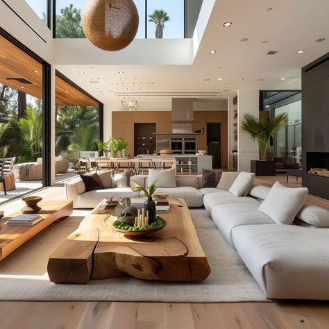 Hardwood floors and plush rugs create an inviting atmosphere in the detail-oriented space Home Design Living Room, Luxury Sofa, A Living Room, Lounge Room, House Inspo, Dream Home Design, Luxury Living Room, Living Room Interior, Room Interior