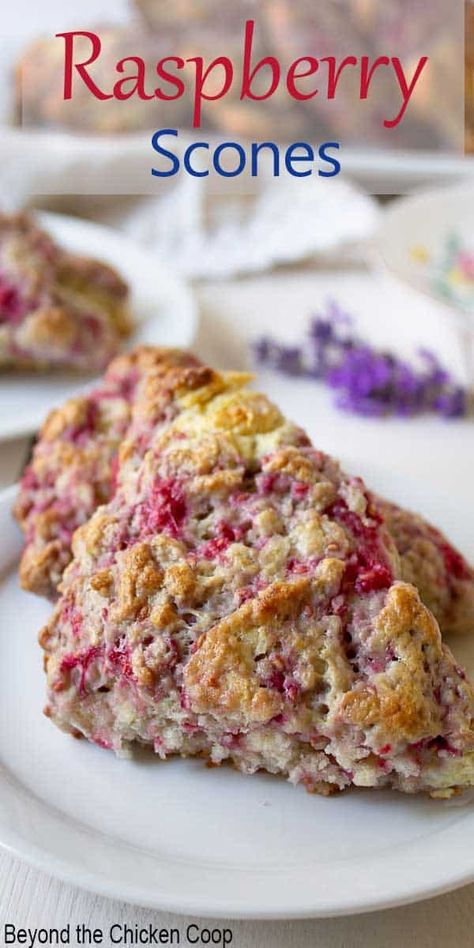 Raspberry Scones made with fresh or frozen raspberries. These delicious scones are perfect for breakfast or as a midday snack with tea. A delicate scone bursting with berries in every bite. Raspberry Scone, Raspberry Breakfast, Lemon Cake Easy, Raspberry Scones, Scone Recipes, Frozen Raspberries, Midday Snack, Lemon Buttercream, Raspberry Recipes