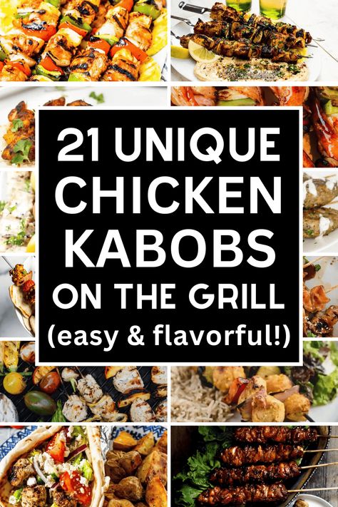 Chicken Kabobs On The Grill, Recipes On The Grill, Shish Kabobs Marinade, Kabob Marinade Recipes, Marinated Chicken Kabobs, Easy Marinated Chicken, Kabobs On The Grill, Chicken Shish Kabobs, Grilled Kabob Recipes