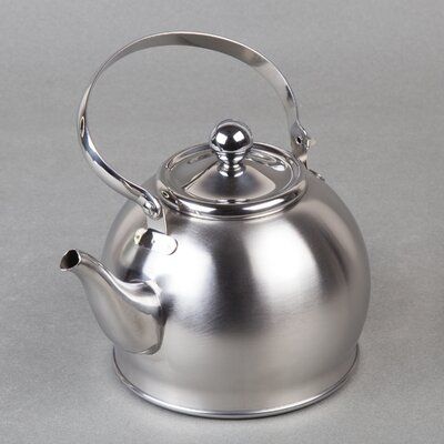 Creative Home Creative Home 1.0 Qt. Royal-Tea Stainless Steel Tea Kettle with Removable Infuser Basket, Folding Handle Bright Mirror, Top Appliances, Stovetop Kettle, Electric Tea Kettle, Photo Elements, Whistling Tea Kettle, Silver Teapot, Royal Tea, Object Drawing