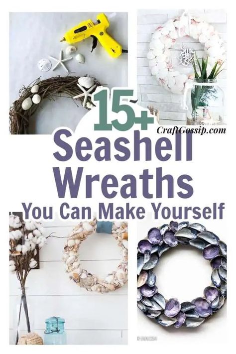 Seashell Aesthetic, Seashell Wreaths, Starfish Wreath, Sea Shell Art, Sea Shells Diy, Beach Themed Crafts, Aesthetic Sea, Seashell Wreath, Shell Wreath