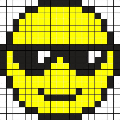 Pixel Art Emoji, Pixel Art Kawaii, Pixel Pokemon, Image Pixel Art, Pixel Art Minecraft, Emoji Patterns, Modele Pixel Art, Seni Pastel, Cool Emoji