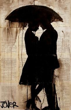 Love Under An Umbrella, Loui Jover, Soyut Sanat Tabloları, In The Rain, Queensland, The Rain, Love Art, Amazing Art, Painting & Drawing