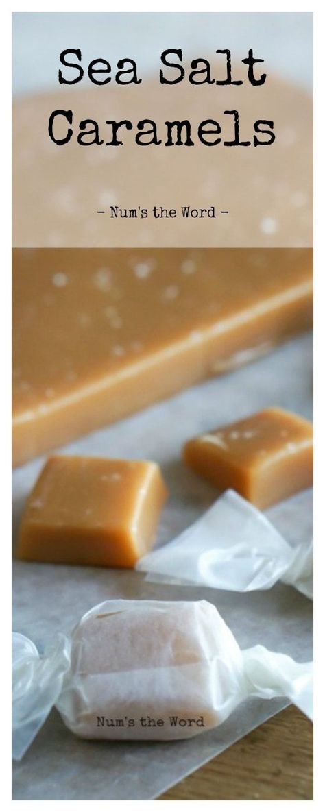 Microwave Caramels take less than 10 minutes to make and taste amazing! Sprinkle some sea salt on top for Microwave Sea Salt Caramels! Easy, delicious and make a great gift! #dessert #caramels #seasalt #seasaltcaramel #microwave #microwavecaramels #easy #quick #christmas #gift #teachergift #chewycaramels #candy #numstheword #recipe Sea Salt Caramel Recipe, Homemade Caramels, Sea Salt Recipes, Salted Caramel Recipes, Sea Salt Caramels, Salted Caramels, Making Candy, Maple Candy, No Salt Recipes