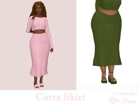 Long knitted high waist skirt - 47 swatches #sims4 #sims4cc #sims 4 #sims 4 cc #sims4 cc #ts4 #ts4cc #ts4 cc #maxis mix #maxis match #maxis-mix #sims clothes #sims 4 clothes #sims 4 bottom #sims 4 skirt #everyday #skirt #midi skirt #knit #knitted #autumn #fall Sims 4 Serenity, Sims 4 Skirt, Everyday Skirt, Sims 4 Sims, Cc Sims4, Sims Clothes, Skirt Knit, Bell Pants, Sims 4 Teen