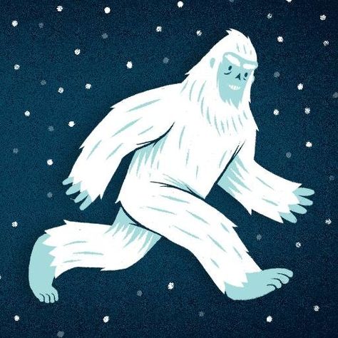 Bigfoot Drawing, Bigfoot Illustration, Twitter Illustration, Local Cryptid, Bigfoot Art, Forest Mural, Abominable Snowman, Procreate Ipad Art, Cool Monsters