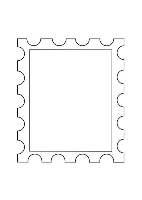 Coloring page postage stamp 2 - coloring picture postage stamp 2. Free coloring sheets to print and download. Images for schools and education - teaching materials. Img 9889. Post Office Preschool Crafts, Postage Stamp Template, Post Office Activities, Stamp Outline, Stamp Template, Postage Stamp Design, طابع بريدي, Free Coloring Sheets, Post Stamp