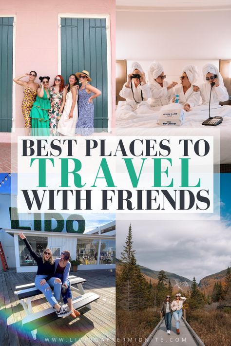 Best Places to Travel with Friends | Best Girls Trips | 35 Places to Travel with your Best Friend | 35 Trips to Take with your BFF | Girls' Trip Getaway Guide | The Best Girlfriend Getaways Around the World | Best Destinations to Travel with Friends in the US and Beyond | Bucketlist Vacations for Women | Best Girls Trip Destinations in the World | Best Cities for a Girls Trip Trips With Friends Ideas, Best Places To Travel With Friends, Trips To Take With Your Best Friend, Best Friend Trip Ideas, Friends Trip Ideas, Birthday Trips For Women, 40th Birthday Trips For Women, Girls Trips In The Us, Best Girls Trip Destinations In The Us