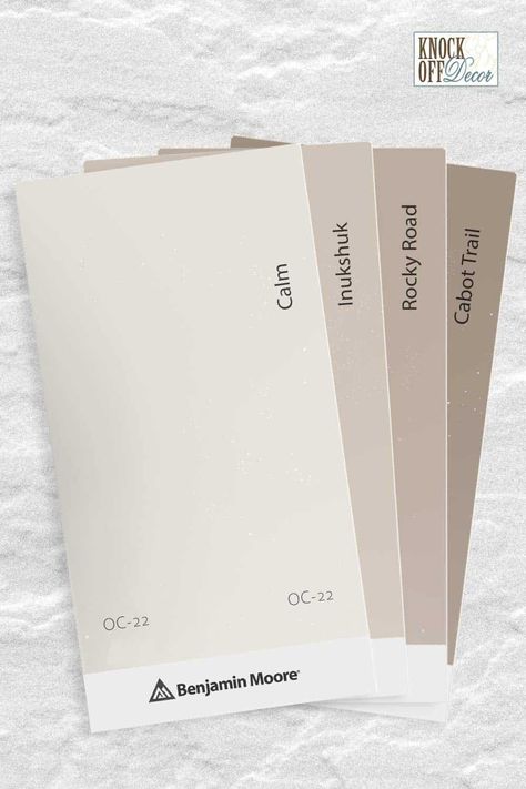 BM-multi-calm-chips Bm Calm Paint Color, Bm Calm, Calm Benjamin Moore, Benjamin Moore Calm, Off White Paint Colors, Off White Paint, The Undertones, Off White Paints, Best Paint