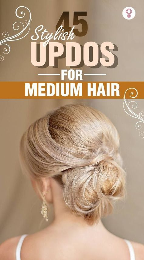 Stylish Updos, Mother Of The Groom Hairstyles, Prom Ponytail, Medium Length Updo, Wedding Hair Up, Guest Hair, Mother Of The Bride Hair, Vlasové Trendy, Curly Hair Updo