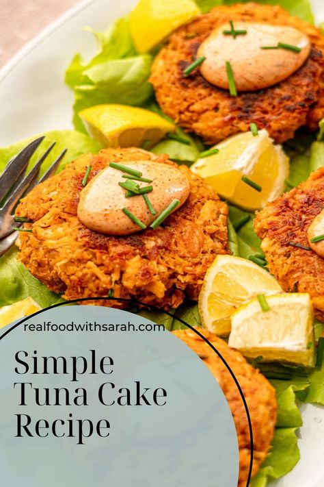 This Easy Tuna Cakes recipe is ready from start to finish in 15 minutes! They're hot and crispy on the outside, tender in the middle and served with a dollop of homemade spicy mayonnaise and fresh lemon wedges. Tuna Cakes Easy, Tuna Patties Easy, Tuna Cakes Recipe, Tuna Patties Recipes, Pantry Meals, Seafood Dinners, Tuna Patties, Tuna Cakes, Weeknight Recipes