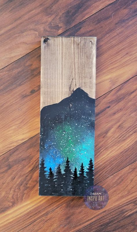 Pallet Board Paintings, Paint Board Ideas, Wood Sign Painting Ideas, Painted Wood Projects, Wood Painting Art Simple, Painting On Scrap Wood, Wood Plank Painting Ideas, Paint On Wood Ideas, Painted Signs On Wood Ideas