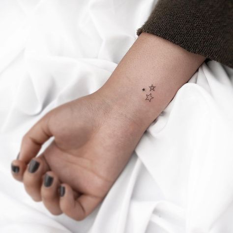 Small Star Tattoos, Star Tattoo Designs, Petite Tattoos, Star Tattoo, Tiny Tattoo, Arm Tattoos For Women, Discreet Tattoos, Subtle Tattoos, Family Tattoos