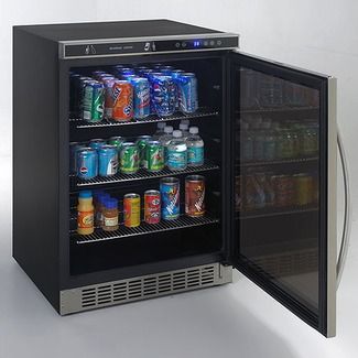 Built In Beverage Cooler, Beverage Fridge, Outdoor Kitchen Appliances, Beverage Refrigerator, Built In Refrigerator, Beverage Center, Small Refrigerator, Tempered Glass Door, Door Upgrade