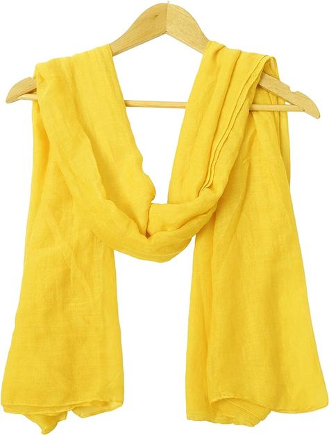 woogwin Light Soft Scarves Fashion Scarf Shawl Wrap For Women Men (Yellow) at Amazon Women’s Clothing store Cotton Scarves, Soft Fashion, Yellow Scarf, Fashion Scarves, Fashion Scarf, Wrap Shawl, Loop Scarf, Shawl Wrap, Bow Design