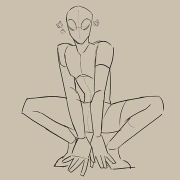 Spidey Poses Reference, Spidey Sona Poses, Spidey Sona Base, Spider Base Drawing, Spiderman Oc Drawing Base, Spider Sona Pose Base, Spider Sona Reference, Spidersona Reference Poses, Spider Oc Base