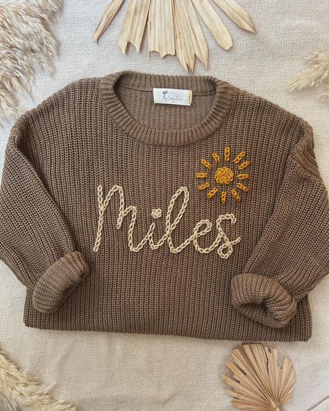 🔆 Miles 🔆 Another cute little boy sweater 🥰 I really love this colour combination!! Get your orders in now :) Just DM me. Worldwide shipping 🫶🏼 Baby Boy Embroidered Sweater, Little Boy Embroidery Ideas, Boy Embroidered Sweater, Boys Embroidered Sweater, Baby Boy Embroidery Ideas, Baby Embroidery Ideas Boys, Boy Embroidery Ideas, Boys Embroidery Designs, Baby Embroidery Ideas