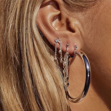 @Mikimacfarlane☽ ☼ Sensitive Ears Earrings, Tube Hoop Earrings, Luv Aj, Ear Earrings, Climber Earrings, Coastal Chic, Single Stone, Anklet Jewelry, Chain Choker