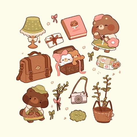 shan (@shandstudio) • Instagram photos and videos Bear Character Design, Inspirational Digital Art, Cartoon Books, Object Drawing, Kawaii Illustration, Artist Alley, Cute Kawaii Drawings, Kawaii Doodles, Cute Doodle Art