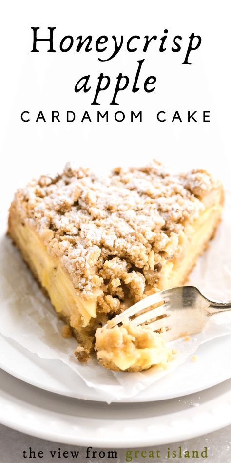 Apple Cardamom, Cardamom Recipe, Honeycrisp Apple, Cake Breakfast, Cardamom Cake, Apple Cake Recipe, Recipe Cake, Honeycrisp Apples, Apple Cake Recipes