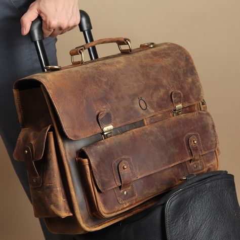 Step up your work game with style and comfort! Introducing our premium Ranga Laptop Leather Messenger bag — perfect for the modern professional on the go. 💻👔 ✨ Why You’ll Love It: 🔹 Sleek design meets spacious functionality 🔹 Made from high-quality genuine leather 🔹 Fits laptops up to 15 inches 🔹 Multiple compartments for smart organization 🔹 Trolly strap for easy carrying 🔹 Comfortable, padded straps for all-day wear 🔹 Personalize with name to make it a special gift Whether heading to a m... Brown Leather Messenger Bag, Leather Briefcase Bag, Briefcase Bag, Leather Briefcase Men, Leather Ideas, Laptop Messenger Bags, Handbag Stores, September Birthstone Jewelry, Space Lovers