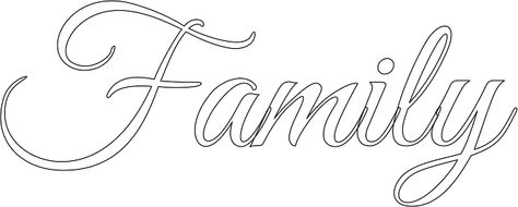 "Family" stencil. Print, customize, or make your own free at http://RapidResizer.com/stencil (GreatVibes-Regular font).....great for DIY signs. Family Stencil Tattoo, Family Calligraphy, Family Lettering, Letter Stencils Printables, Stencils Printables Templates, Free Stencil Maker, Stencil Print, Stencil Maker, Family Font