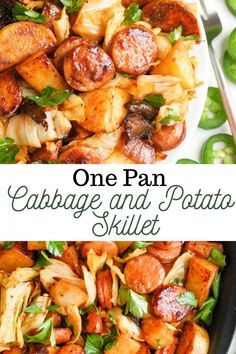 Cabbage Sausage Potato, Pan Fried Cabbage, Fried Cabbage And Potatoes, Erin Lives Whole, Kielbasa And Cabbage, Potato Skillet, Sauteed Potatoes, Cabbage And Potatoes, Cabbage And Sausage