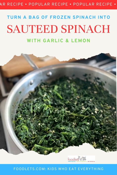 Start with frozen spinach and add a handful of pantry staples, and you'll have a delicious and nutritious side dish in minutes -- one all four of my kids love. Cheers for a frozen spinach recipe that's affordable, always available and easy to make again and again. Spinage Recipes, Recipes With Frozen Spinach, Spinach Recipes Side, Frozen Spinach Recipes, Creamed Spinach Recipe Easy, Beef With Broccoli Recipe, Easy Spinach Recipes, Spinach Side, Spinach Side Dish