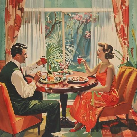 Vintage Housewife Aesthetic, Commercial Aesthetic, Vintage 50s Aesthetic, 1950 Housewife, Traditional Wife, Couple Characters, 50s Housewife, 50s Aesthetic, 1950s Women