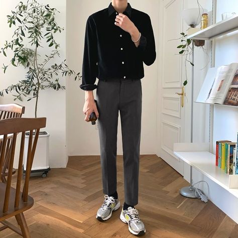 New Balance Formal Outfit Men, Outfit Ngampus Pria, Formal Korean Outfit Men, Korean Fashion Men Formal Casual, Korean Formal Outfit Men, Korean Smart Casual, Formal Ootd, Outfit Cowo, Outfit Cowok