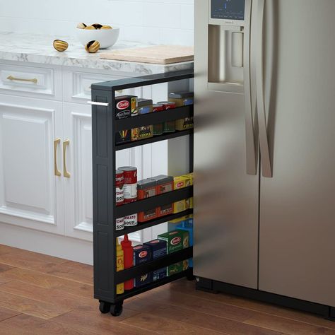 Rolling Pantry, Pull Out Pantry, Narrow Cabinet, Space Kitchen, Rev A Shelf, Hardware Resources, Home Storage Solutions, Pantry Shelf, Storage Cart